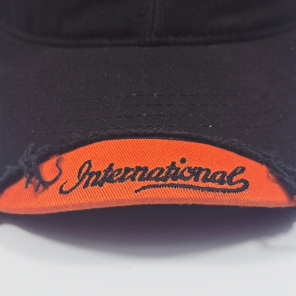International‎ Trucks Hat Mens Black Orange Logo Cap Snapback NWT